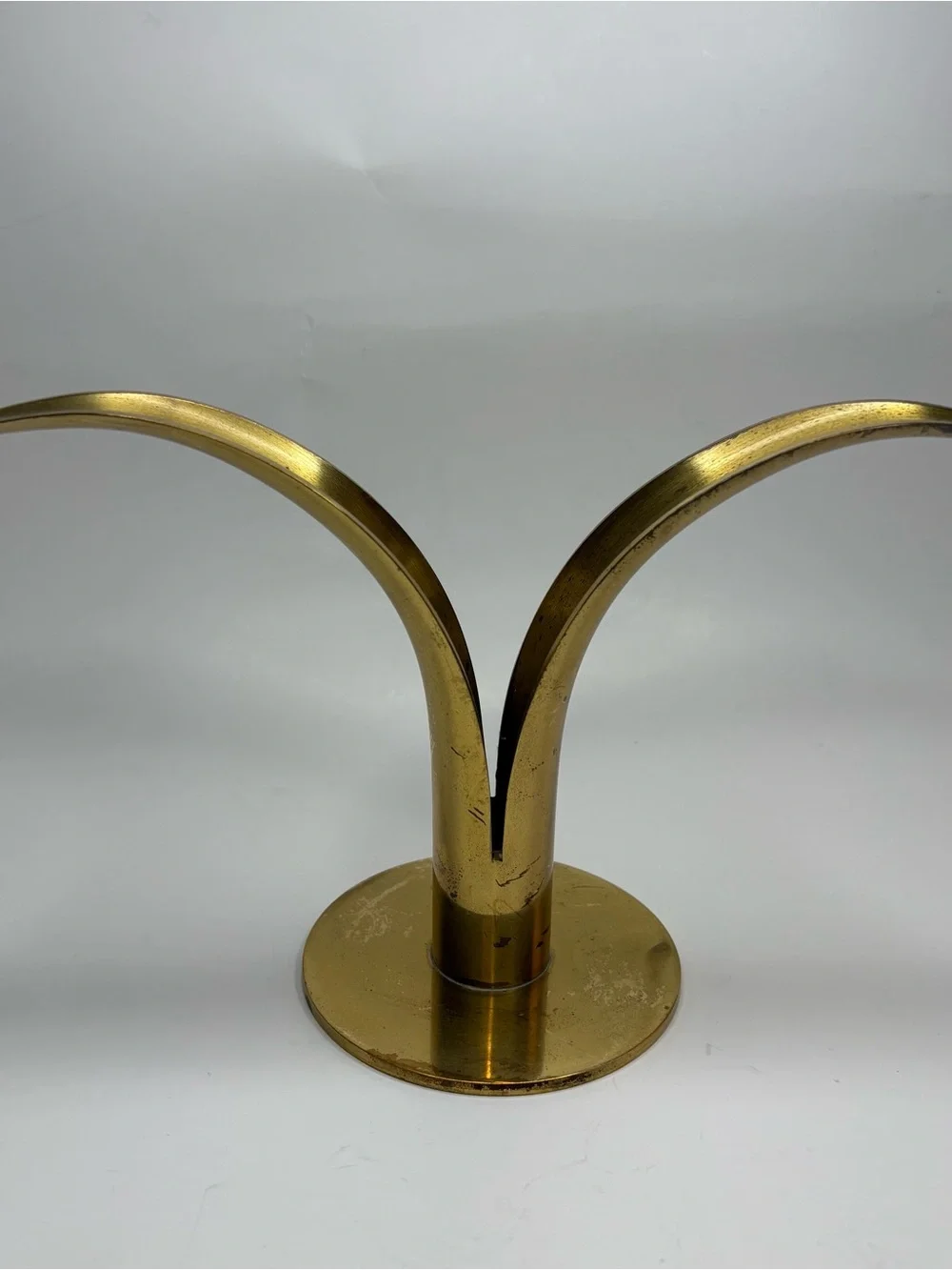 Ystad-Metall Vintage Candle Stick Holder Made In Sweden Brass Pair